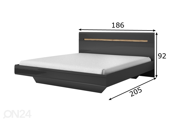 Кровать Hektor 180x200 cm размеры