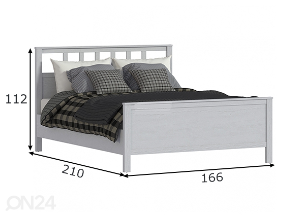 Кровать Hermes 160x200 cm размеры