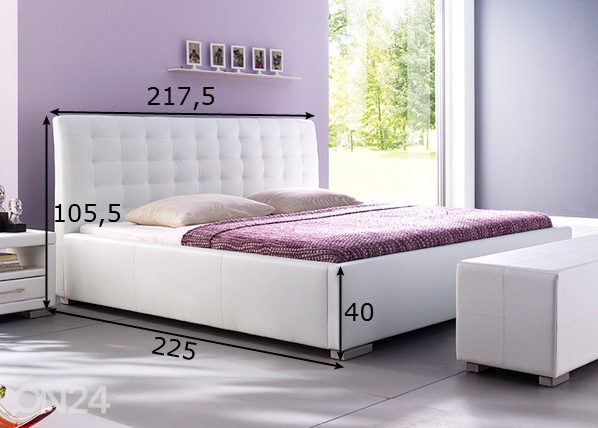 Кровать Isa Comfort 200x200 cm размеры