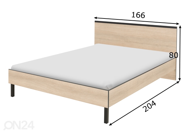 Кровать Jakarta 160x200 cm размеры