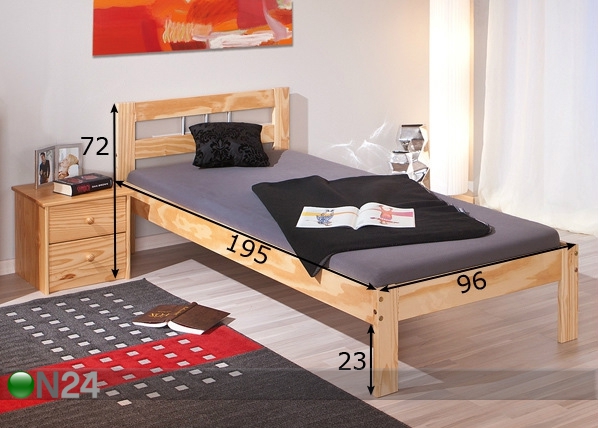 Кровать Jana 90x190 cm размеры