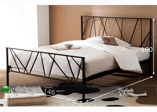 Кровать Jungle + матрас Inter Bonnel 140x190 cm размеры