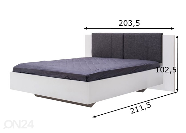 Кровать Karl 160x200 cm размеры