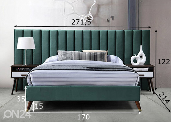 Кровать Kingscote 160x200 cm размеры