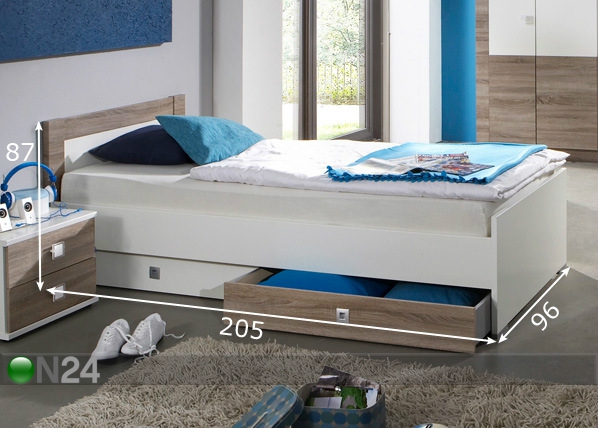 Кровать Kira 90x200 см размеры