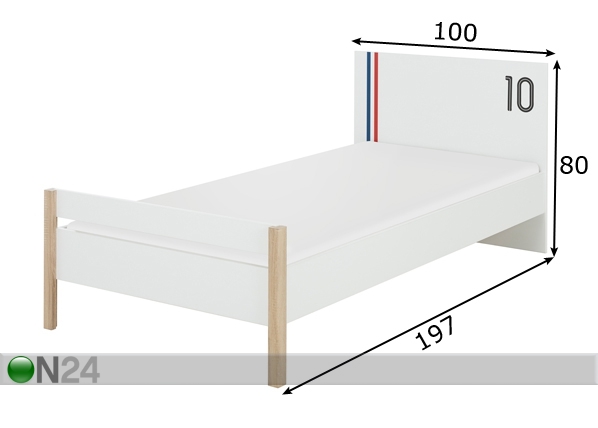 Кровать Kylian 90x190 cm размеры
