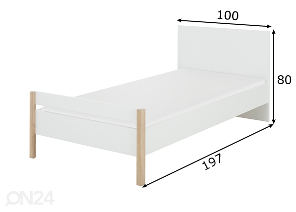 Кровать Kyllian 90x190 cm размеры