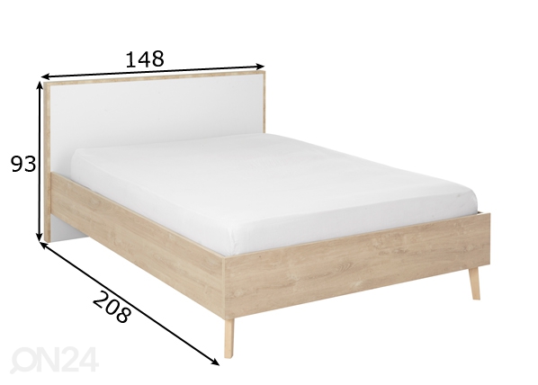 Кровать Larvik 140x200 cm размеры