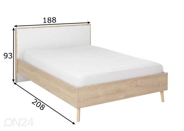 Кровать Larvik 180x200 cm размеры