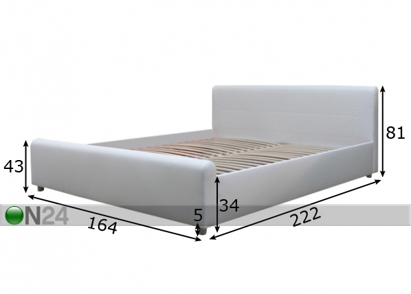 Кровать Leedi 160x200 cm размеры