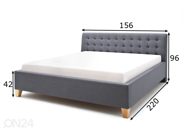Кровать Lucca 140x200 cm размеры