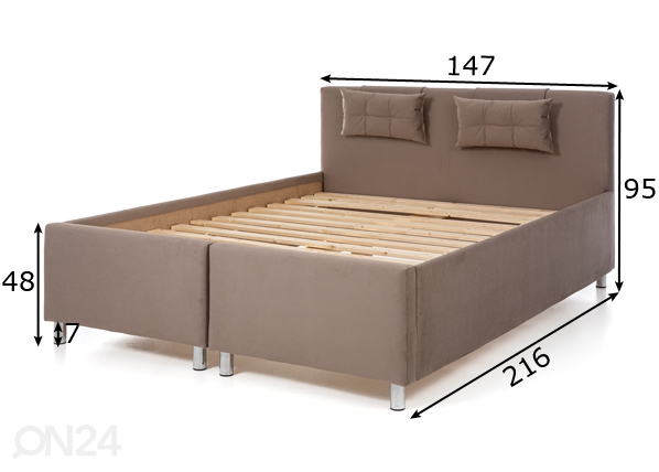 Кровать Malmo 140x200 cm размеры