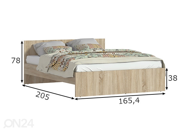 Кровать Mambo 160x200 cm размеры