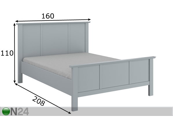 Кровать Margaux 140x200 cm размеры