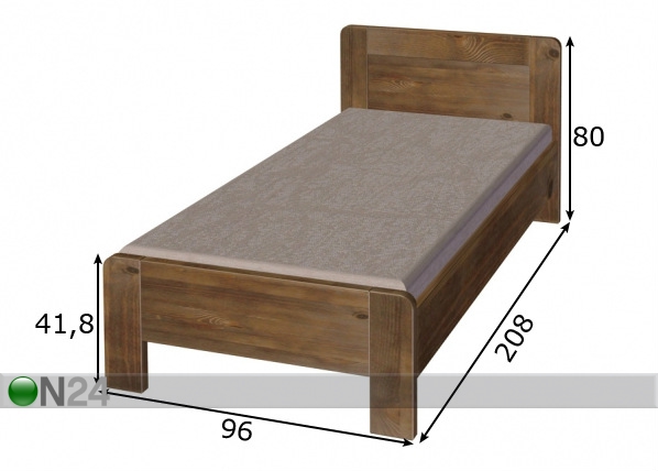 Кровать Maria 90x200 cm размеры
