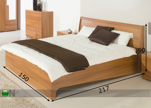 Кровать Meris 140x200 см размеры