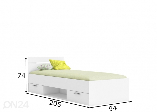 Кровать Michigan 90x200 cm размеры