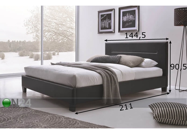 Кровать Mitch 140x200 cm размеры