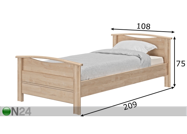 Кровать Montana 90x200 cm размеры