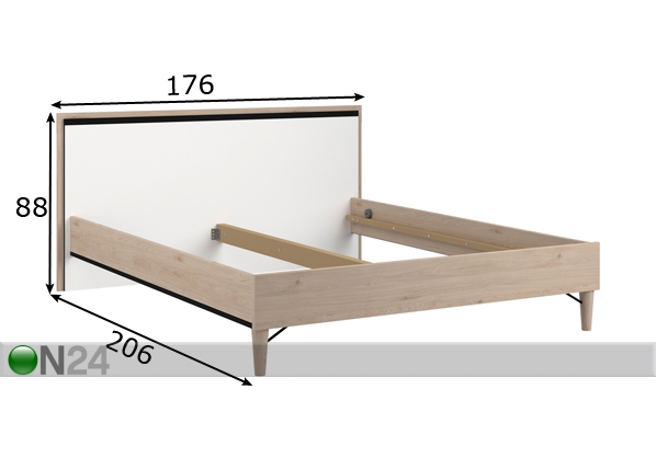 Кровать Mood 160x200 cm размеры