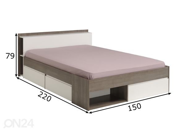 Кровать Most 140x200 cm размеры