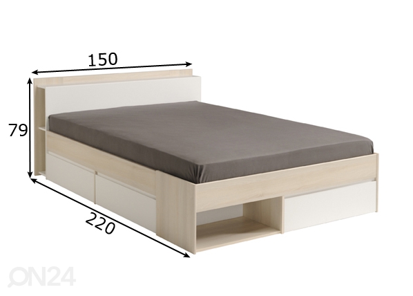 Кровать Most 140x200 cm размеры