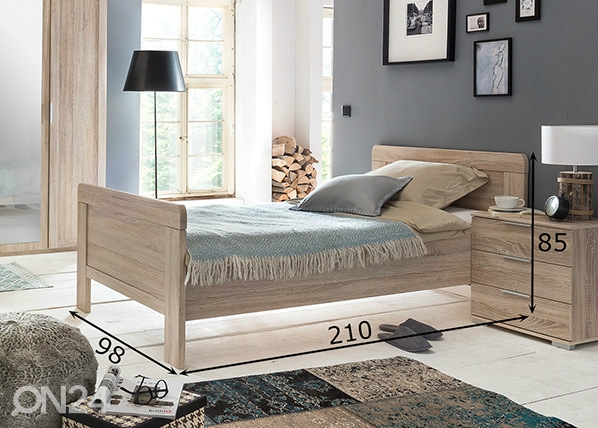 Кровать Nadja 90x200 cm размеры