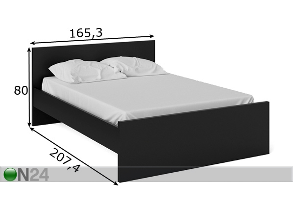 Кровать Naia 160x200 cm размеры