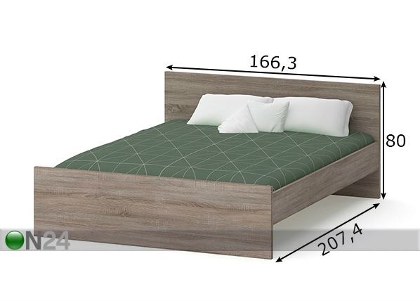 Кровать Naia 160x200 cm размеры