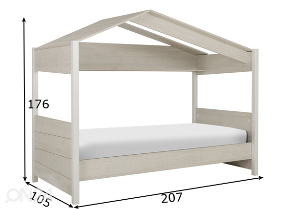 Кровать Nairobi 90x200 cm размеры