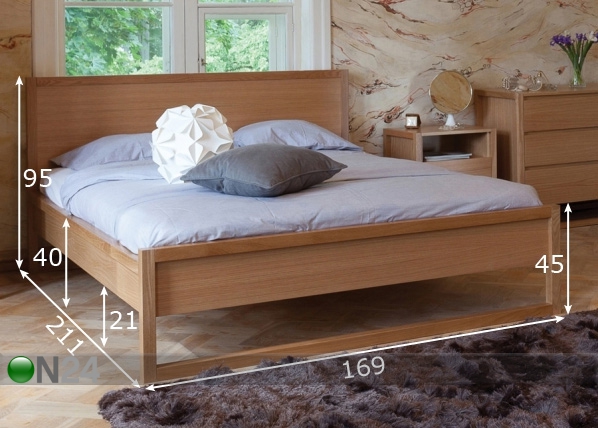 Кровать NewEst Bed Double 160x200 cm размеры