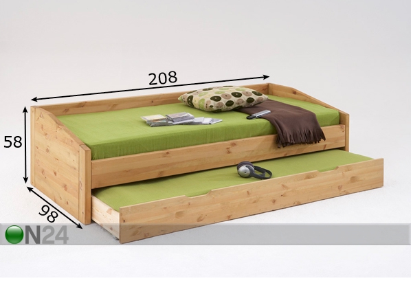 Кровать Nils 90x200 cm размеры