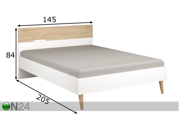 Кровать Norsk 140x200 cm размеры