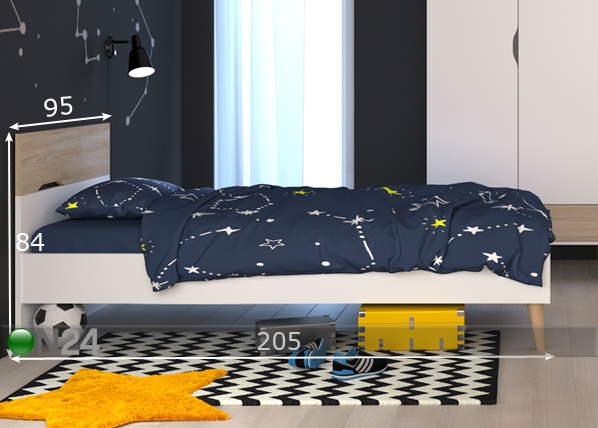 Кровать Norsk 90x200 cm размеры
