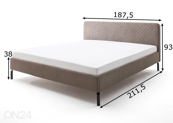 Кровать Nova 180x200 cm размеры