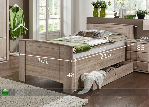 Кровать Palma 90x200 cm размеры