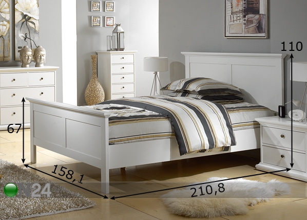 Кровать Paris 140x200 cm размеры