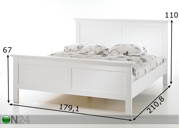 Кровать Paris 160x200 cm размеры