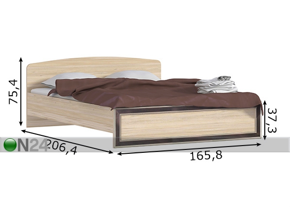 Кровать Peking 160x200 cm размеры