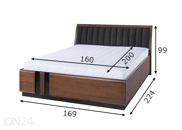 Кровать Porti 160x200 cm размеры