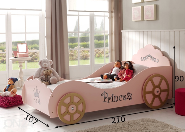 Кровать Princess Pinky 90x200 cm размеры