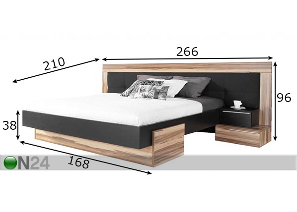 Кровать Rena 160x200 cm размеры