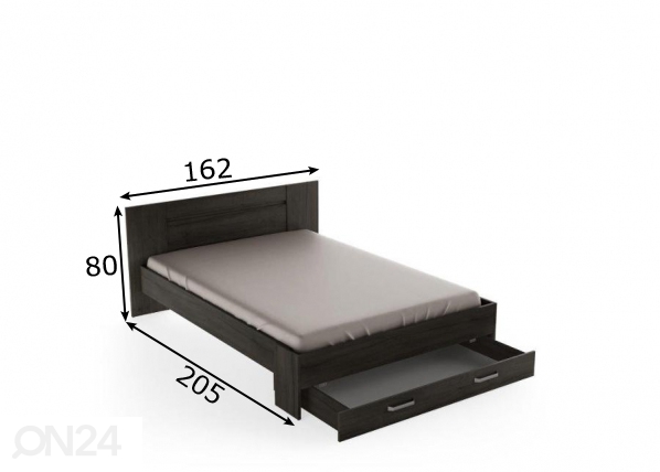 Кровать Richmond 140x190/200 cm размеры