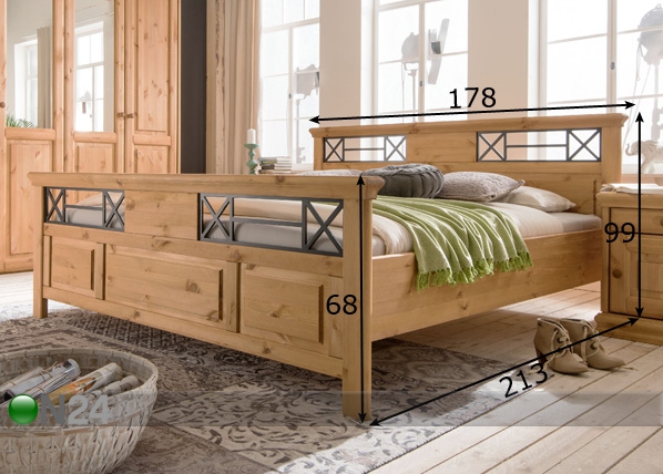 Кровать Riga 1 160x200 cm размеры