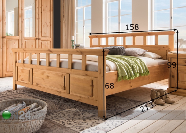 Кровать Riga 2 140x200 cm размеры