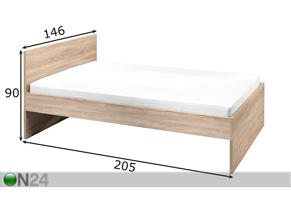 Кровать Rio Home 140x200 cm размеры