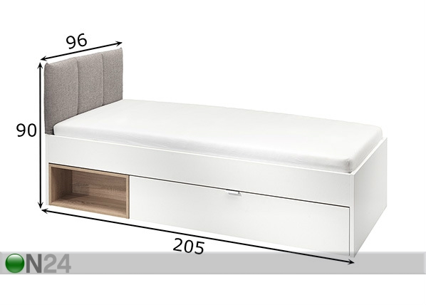 Кровать Rio Home 90x200 cm размеры