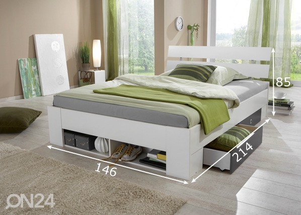 Кровать Rocco 140x200 см размеры