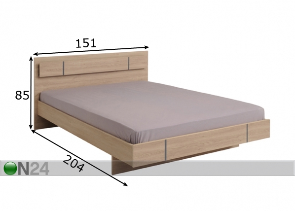 Кровать Romy 140x200 cm размеры
