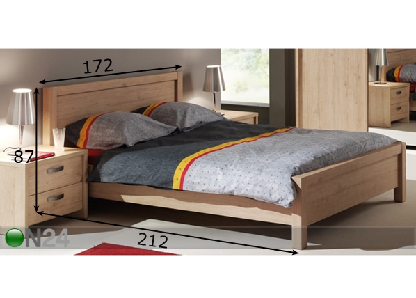 Кровать Romy 160x200 cm размеры